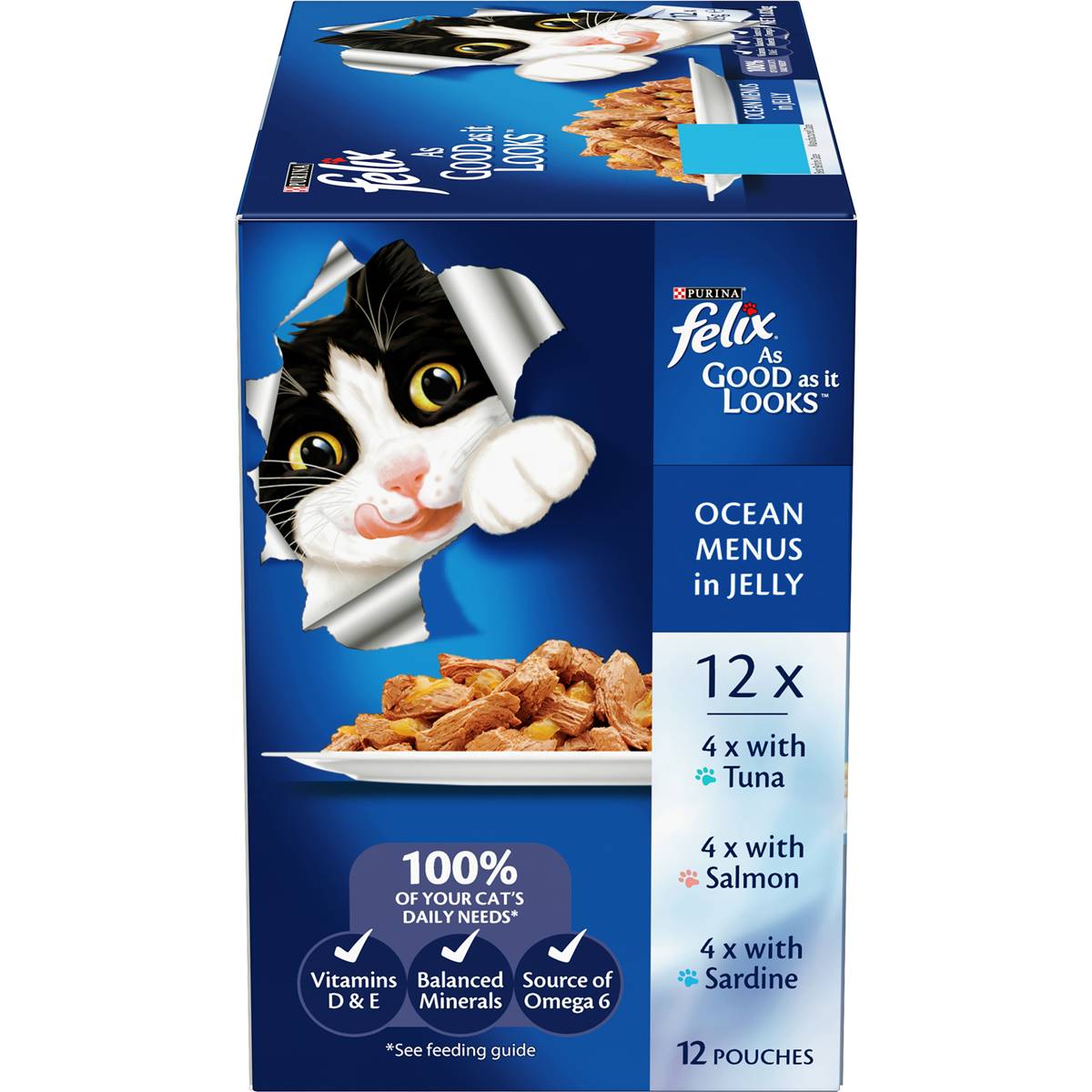 Felix As Good As It Looks Ocean Menus In Jelly Wet Cat Food 85g x12 Pack