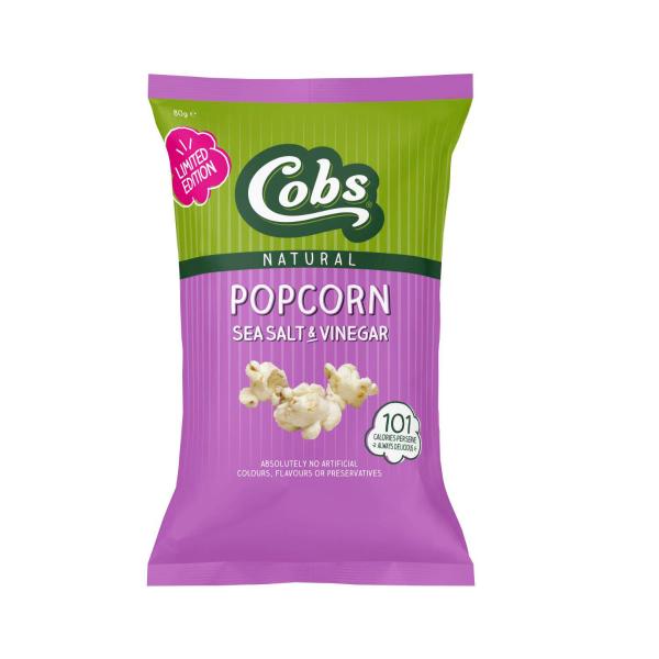 COBS POPCORN SEA SALT& VINEGAR 80G
