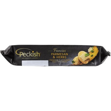 Peckish Fancies Parmesan & Herbs Rice Crackers 90g
