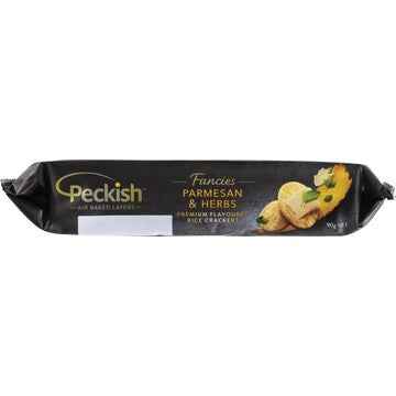 Peckish Fancies Parmesan & Herbs Rice Crackers 90g