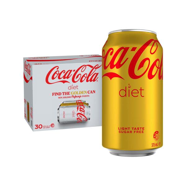 DIET COCA-COLA SOFT DRINK MULTIPACK CANS 30 X 375ML