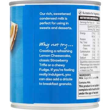 Woolworths Sweetened Condensed Milk 397g