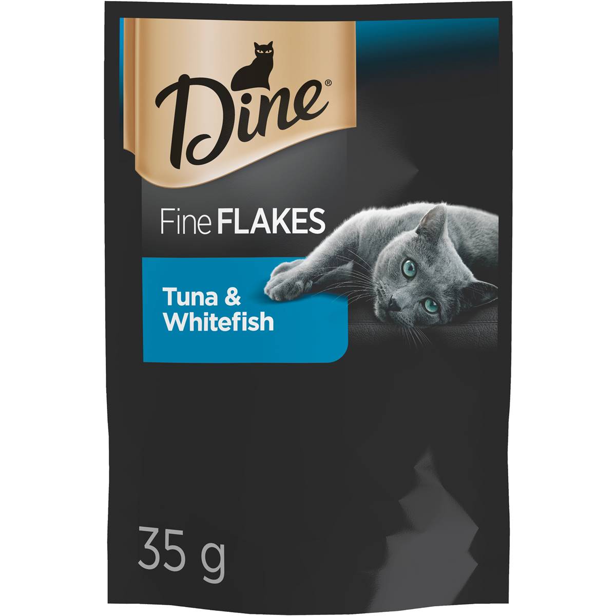 Dine Fine Flakes Tuna & Whitefish Wet Cat Food 35g