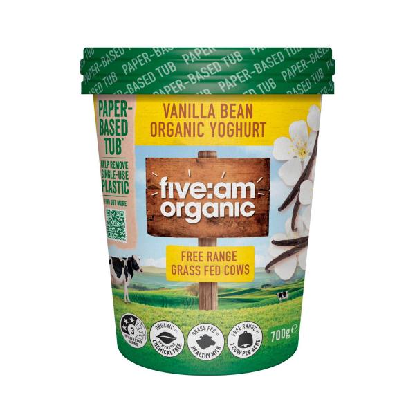FIVEAM ORGANIC YOGHURT VANILLA BEAN 700G