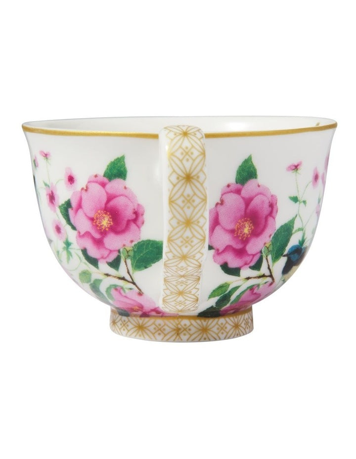 Teas & C's Silk Road Demi Cup & Saucer 85ml Set of 2 Gift Boxed in White
