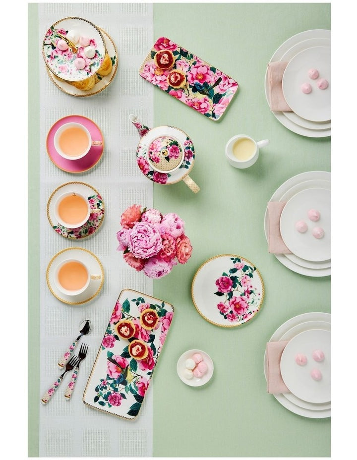 Teas & C's Silk Road 2 Tiered Gift Boxed Cake Stand in White