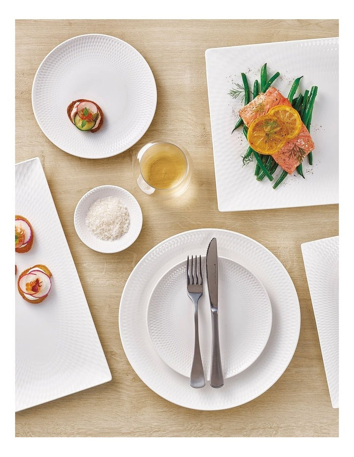 White Basics Diamonds Rectangular Platter 35x19cm in White