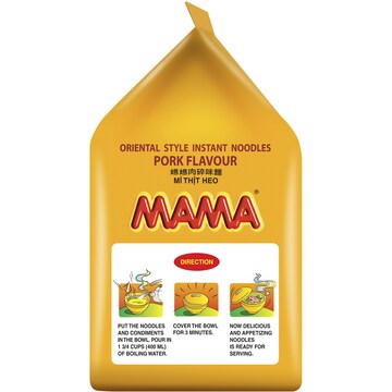Mama Pork Instant Noodles 90g x 5 pack
