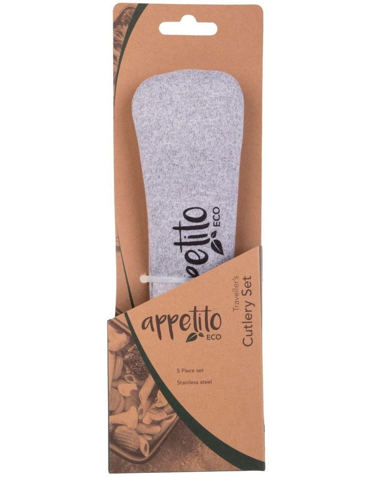Traveller's Cutlery Set 5 Piece in Stainless Steel