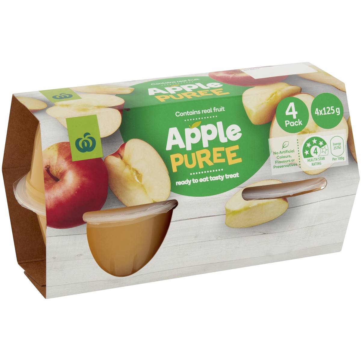 Woolworths Apple Puree 4 pack