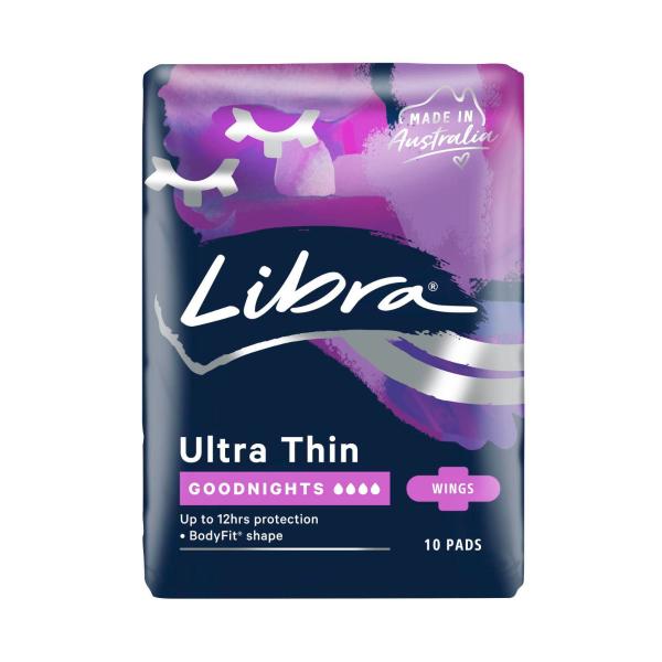 LIBRA GOODNIGHTS PADS:ULTRA THIN:.:10 PACK