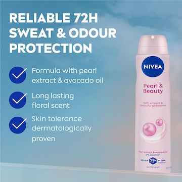 Nivea Pink Pearl & Beauty Antiperspirant Deodorant 250mL