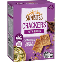 Sunbites Caramelised Onion & Balsamic Quinoa Crackers Share Pack 110g