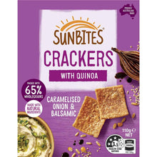 Sunbites Caramelised Onion & Balsamic Quinoa Crackers Share Pack 110g