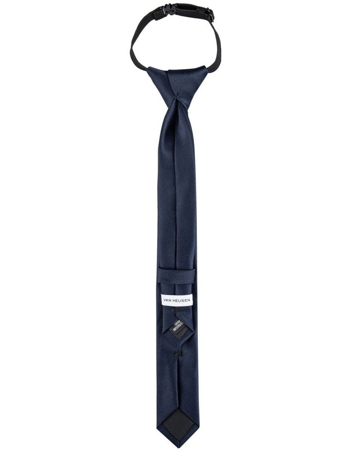 Kids Elastic Tie in Navy
