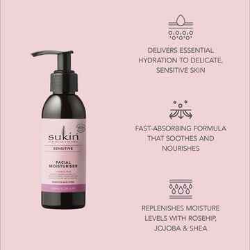 Sukin Sensitive Facial Moisturiser Pump 125mL