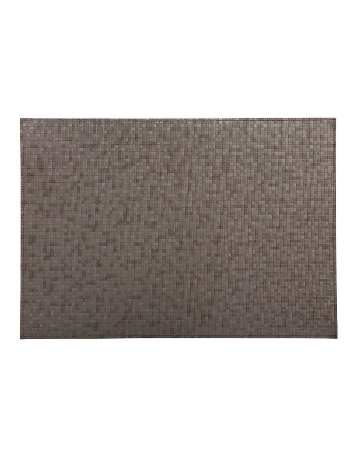Table Accents Leather Look Mosaic Placemat 43x30cm in Taupe