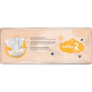 Little One's Ultra Dry Nappies Size 2 Infant (4-8kg) 56 pack