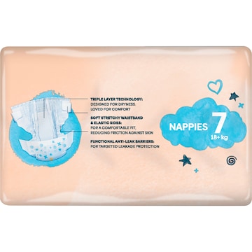 Little One's Ultra Dry Nappies Size 7 Roamer (18+kg) 36 pack