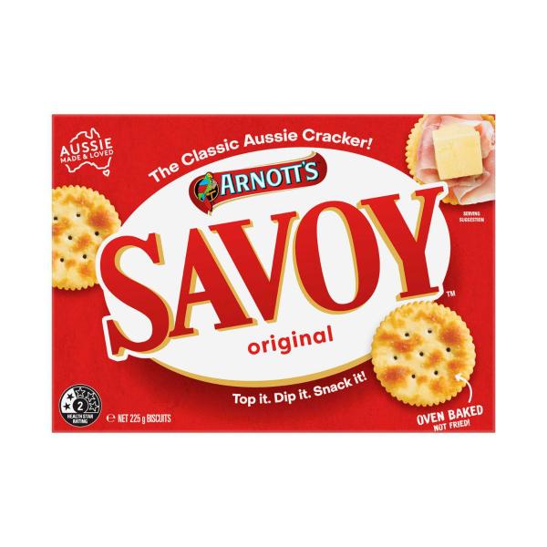ARNOTT'S SAVOY ORIGINAL CRACKERS BISCUITS 225G
