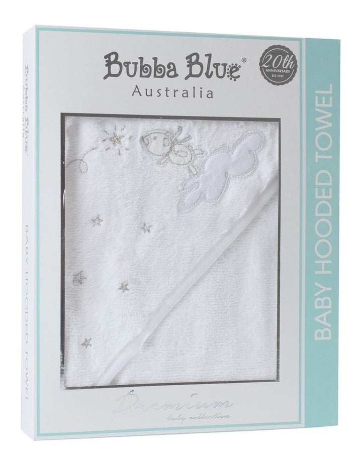 Wish Upon A Star White Hooded Bath Towel in White