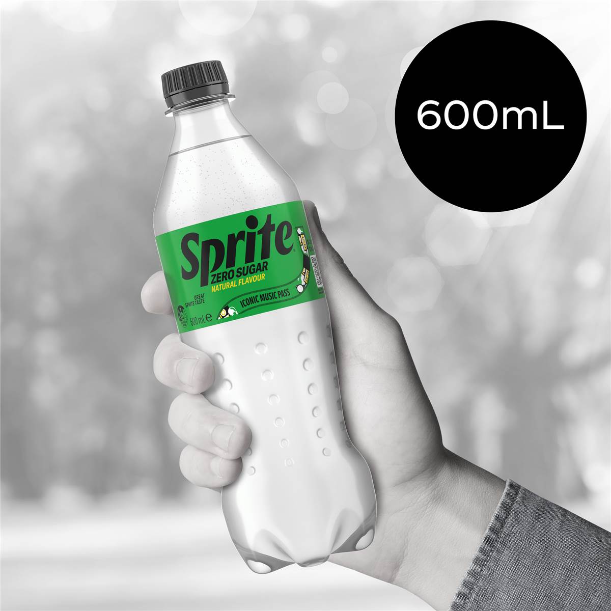 Sprite Zero Sugar Soft Drink Bottle 600ml