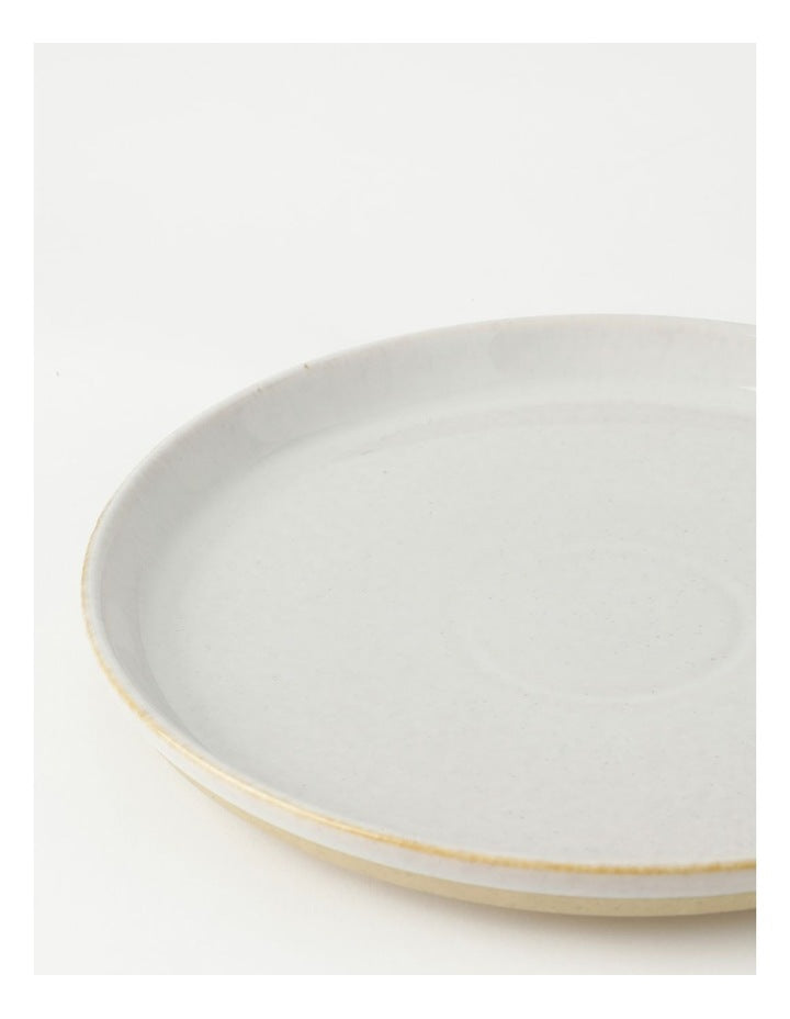 Esperance Wiped Edge Dinner Plate in White/Sand
