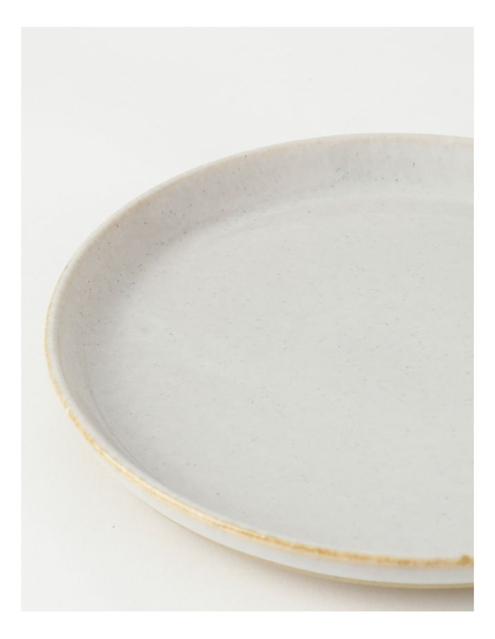 Esperance Wiped Edge Side Plate in White/Sand