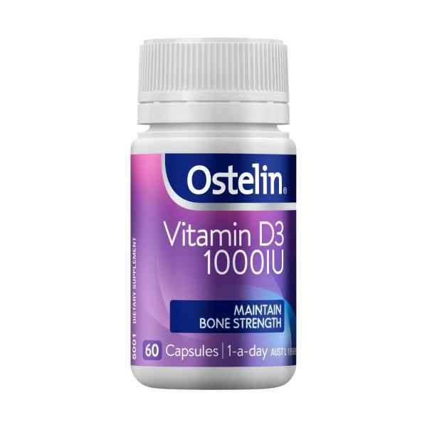 Vitamin D 1000IU D3 Capsules For Bones + Immunity