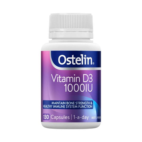 Vitamin D 1000IU D3 Capsules For Bones + Immunity