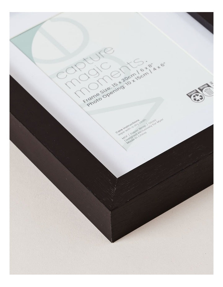 Photo Frame 15x20/10x15cm in Black