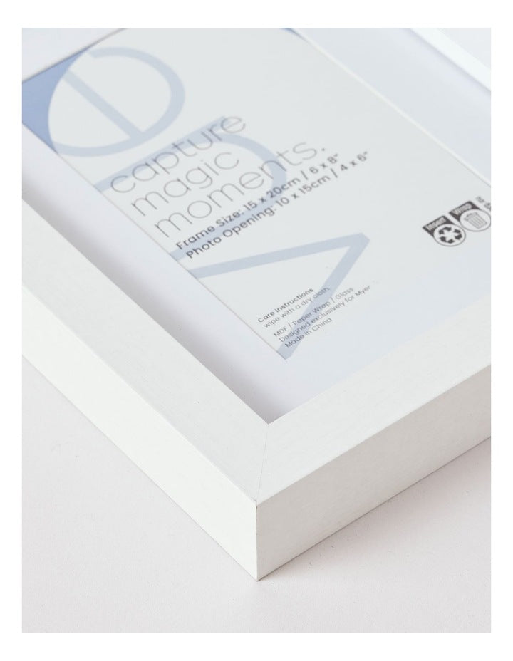 Photo Frame 15x20/10x15cm in White