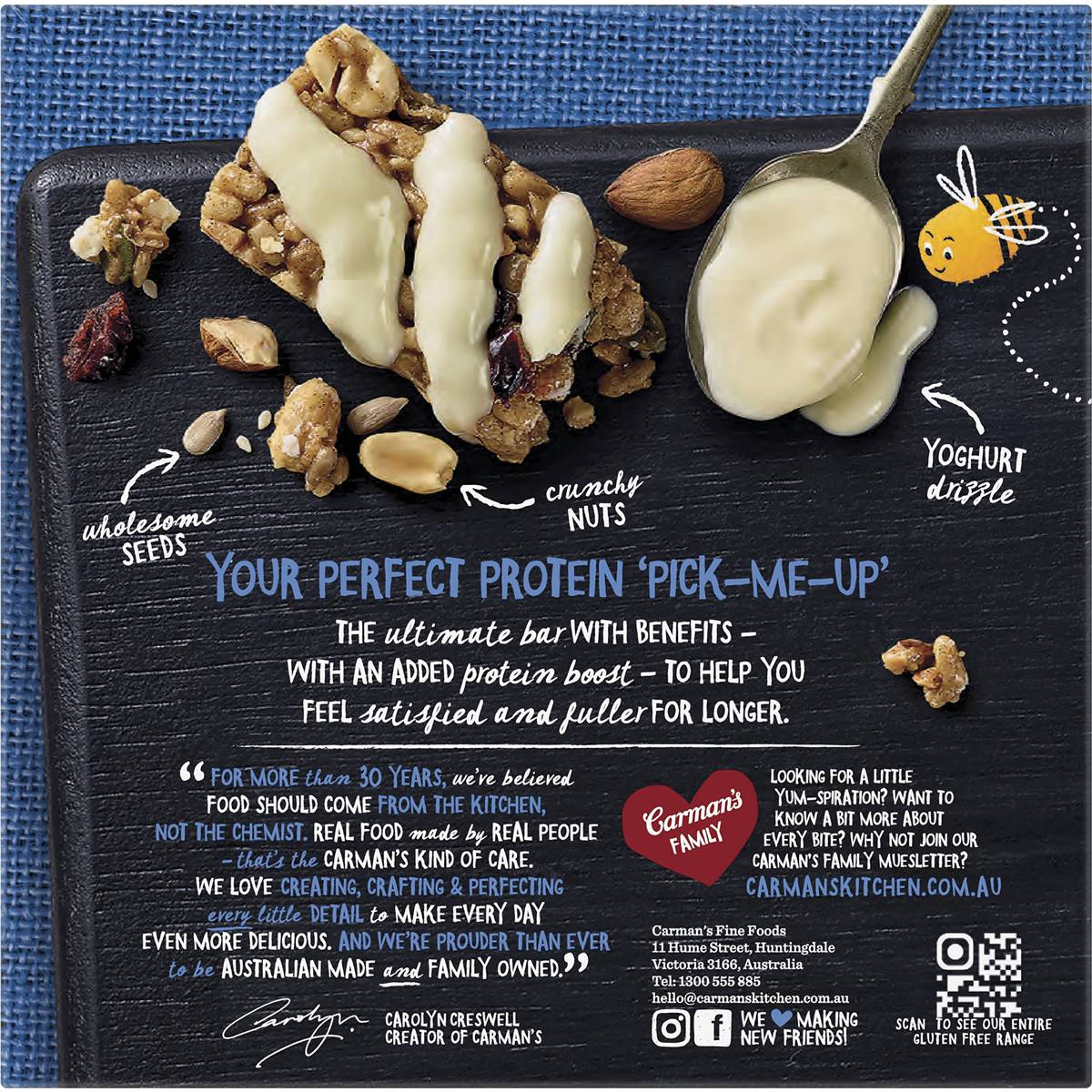 Carman's Protein Bars Greek Style Yoghurt & Berry 5 pack