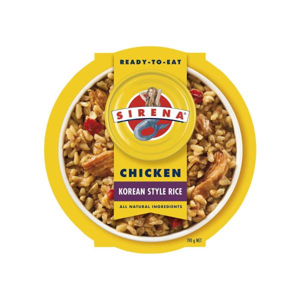 SIRENA READY TO EAT MEAL CHICKEN KOREAN STYLE RICE 190G