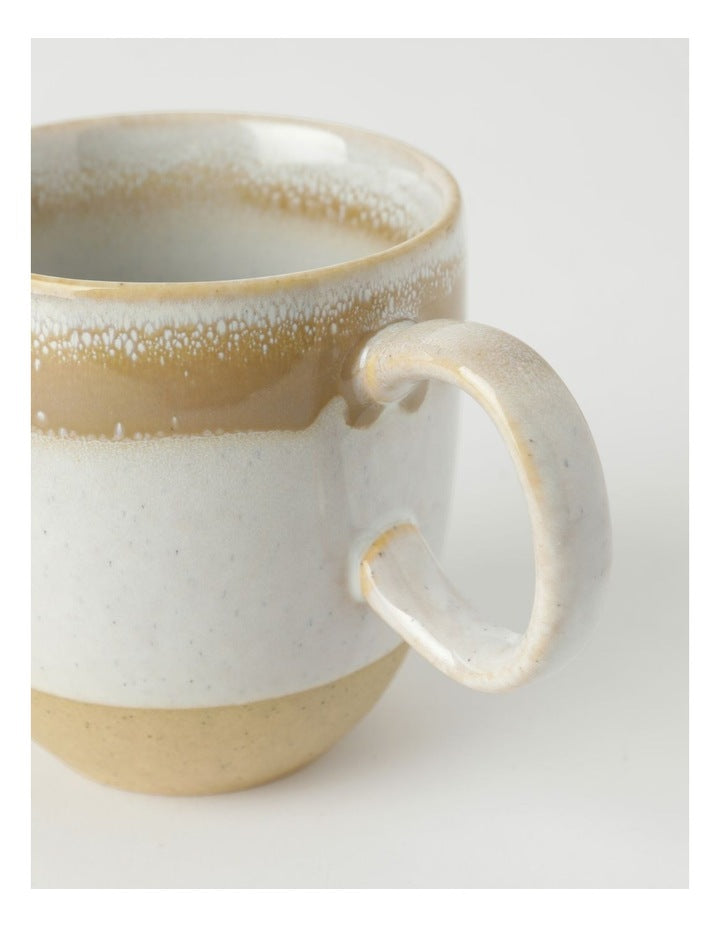Esperance Wiped Edge Mug Bullet Set of 2 in White/Sand