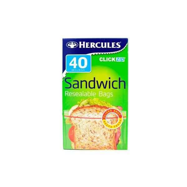 Clickzip Sandwich Bags 18cm x 16.5cm