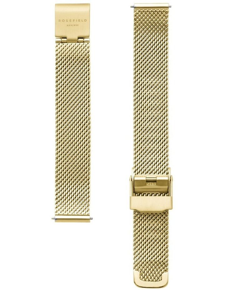 Oval Mother Of Pearl Dial Bracelet Mesh Analog Watch in Gold
