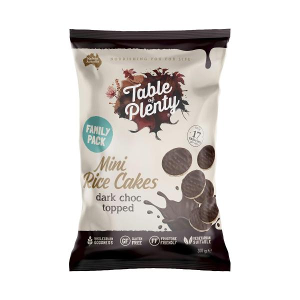 Family Topped Mini Rice Cakes Dark Choc
