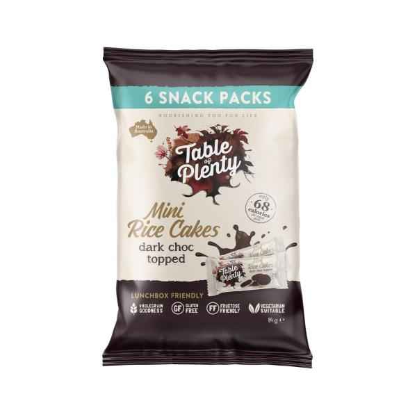 Snack Pack Topped Sweet Mini Rice Cakes:Dark Choc