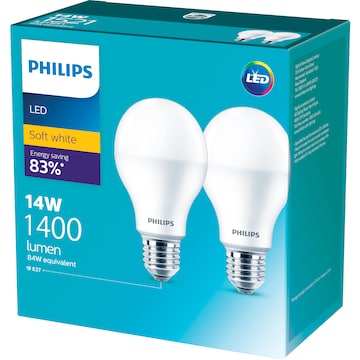Philips Led 1400Lm Warm Es 2 pack