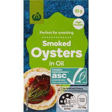 Woolworths Smoked Oysters In Oil 85g