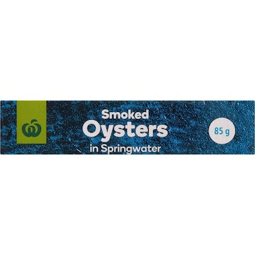 Woolworths Smoked Oysters In Springwater 85g