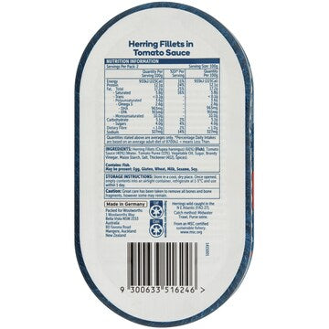 Woolworths Herring Fillets In Tomato Sauce 200g