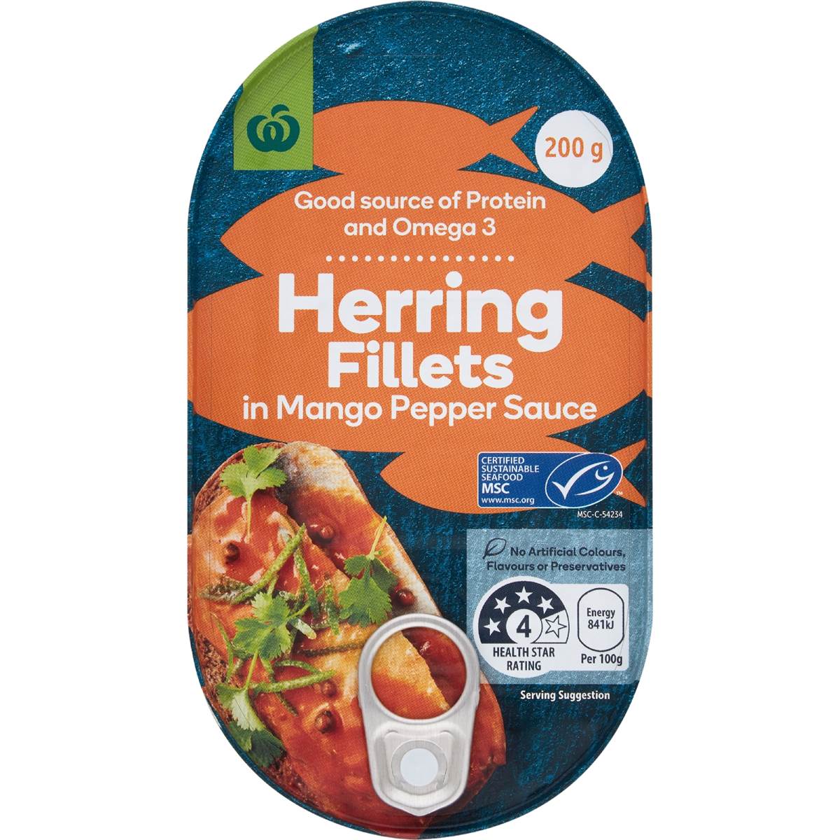 Woolworths Herring Fillets In Mango Pepper Sauce 200g