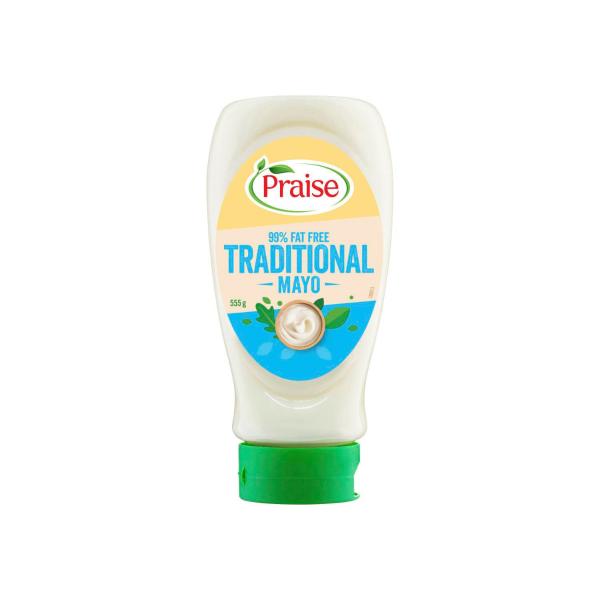 PRAISE SQUEEZE TRADITIONAL 99% FAT FREE MAYO 555G