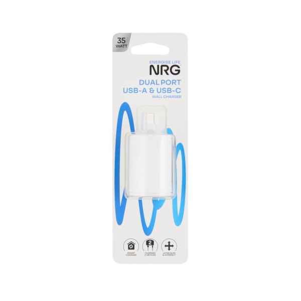NRG WALL CHARGER USB-A & C:1:EACH