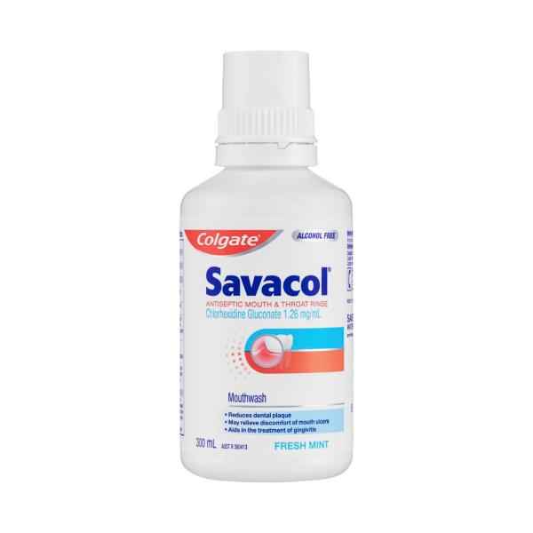 Savacol Antiseptic Fresh Mint Mouthwash Alcohol Free