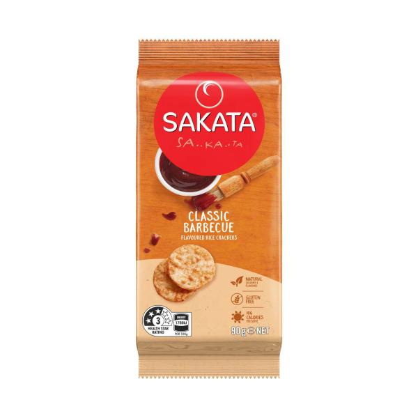 SAKATA RICE CRACKERS:BARBEQUE:.:90 GRAM