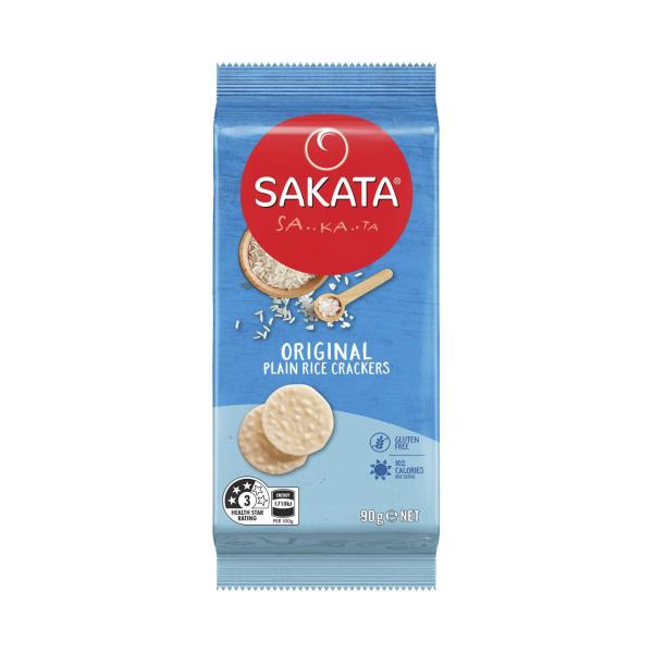 SAKATA RICE CRACKERS:PLAIN:.:90 GRAM