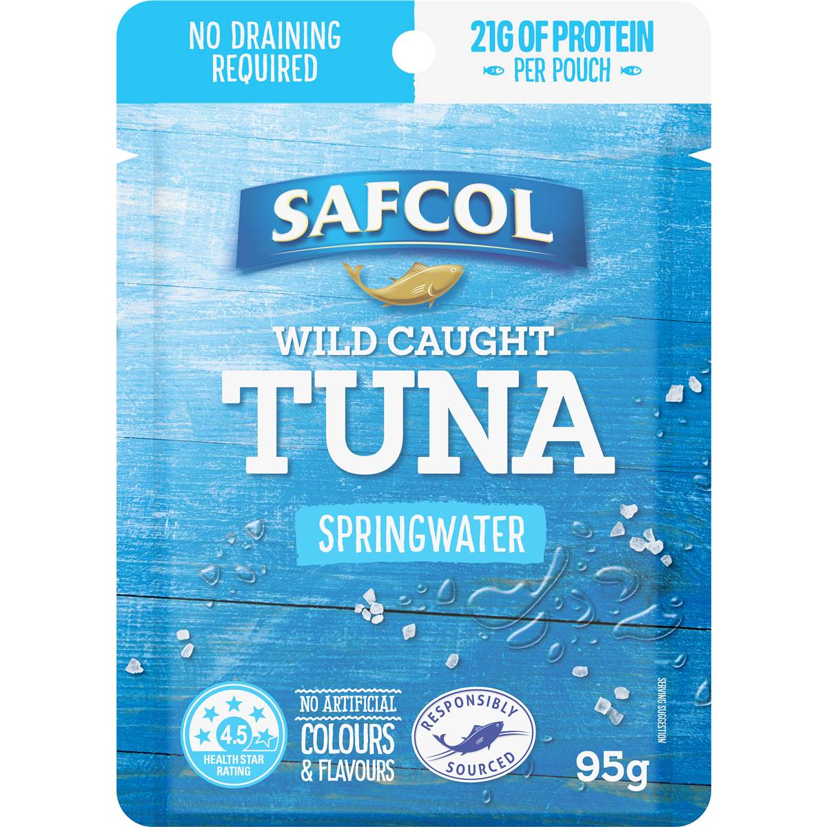 Safcol Wild Caught Tuna Springwater 95g